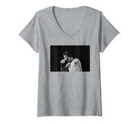 Womens Queen Freddie Mercury Live NEC Arena The Game Tour 1980 V-Neck T-Shirt