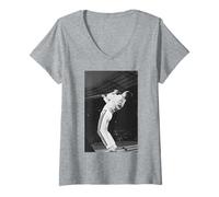 Womens Queen Freddie Mercury Live Wembley Stadium For Magic Tour V-Neck T-Shirt