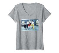 Womens Queen Freddie Mercury Rock Band In USA The Game Tour V-Neck T-Shirt