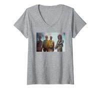 Womens Queen Freddie Mercury The Miracle Music Video Shoot V-Neck T-Shirt