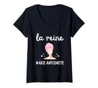 Womens Queen Marie Antoinette Versailles Revolution 1789 France V-Neck T-Shirt