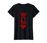 Womens Queen Of Hearts Card Game Lover Dice Game Lover Card Symbols T-Shirt