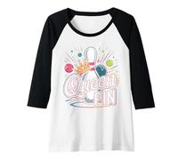 Womens Queen Pin Shirt Bowler Bowling League for Bowling Queens Raglan Baseball Tee