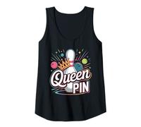 Womens Queen Pin Shirt Bowler Bowling League for Bowling Queens Tank Top