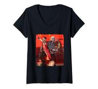 Womens Queen With Adam Lambert At TRNSMT Festival V-Neck T-Shirt