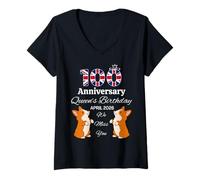 Women's Queen's 100th Birthday Anniversary - 1926-2026 V-Neck T-Shirt