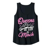 Womens Queens are Born in March Queens Born in March Tank Top
