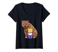 Womens Queer Nonbinary Mama Bear V-Neck T-Shirt