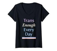 Women's Queer Trans Affirming Comfort Identity Love Support Gift V-Neck T-Shirt