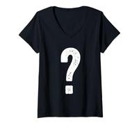 Womens Question Mark Shirt Couple Men Women Kids Guess Who Costume V-Neck T-Shirt