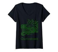 Womens Quetzalcoatl V-Neck T-Shirt