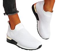 Womens Quick Slip-On Trainers Ladies Comfortable Nordic Walking Shoes Hands Free Causal Sneakers with Memory Foam