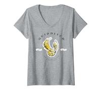 Womens Quidditch Golden Snitch I Open at The Close V-Neck T-Shirt