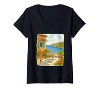 Womens Quiet Luxury V-Neck T-Shirt