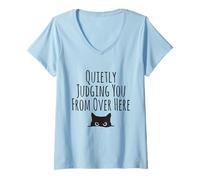 Womens Quietly Judging You from Over Here V-Neck T-Shirt