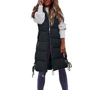 Women's Quilted Gilet Fleece Lined Vest Removable Hood Waistcoat Padded Outwear Vests Supersoft Eco-Friendly Filling Outdoor Gilets with Zip Pockets For Women UK Spring Fall Winter