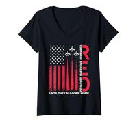 Womens R.E.D Remember Everyone Deployed Until They All Come Home V-Neck T-Shirt