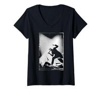 Women's R.E.M. in Concert Michael Stipe By Michael Robert Williams V-Neck T-Shirt