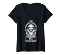 Womens Ra Sun God Ancient Egypt Mythology Egyptian V-Neck T-Shirt