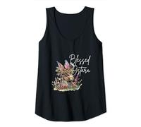 Womens Rabbit Ostara Rituals Ostara Tarot Spring Equinox Rebirth Tank Top