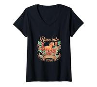 Women's Race Into Derby 2026 Equestrian Celebration V-Neck T-Shirt