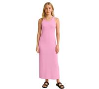 Women's Racer Back Maxi Dress Ladies Full Length Jersey Long Vest Muscle Sleeveless Dress Plus Size Baby Pink-12-14
