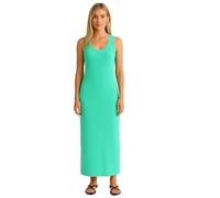 Women's Racer Back Maxi Dress Ladies Full Length Jersey Long Vest Muscle Sleeveless Dress Plus Size Mint-12-14