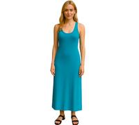 Women's Racer Back Maxi Dress Ladies Full Length Jersey Long Vest Muscle Sleeveless Dress Plus Size Turquoise-12-14