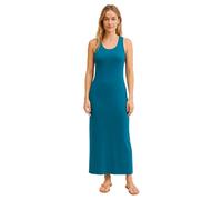 Women's Racer Back Maxi Dress Ladies Full Length Jersey Long Vest Muscle Sleeveless Dress Plus Size Teal-12-14