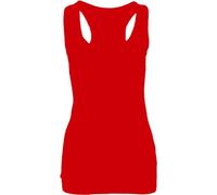 Women's Racerback Tank Top Vest Muscle Fit Plain Summer Gym Sports Wear T-Shirts for Ladies Race Back Vest Red 24-26