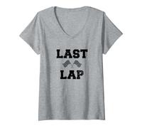 Women's Racing Flags - Last Lap V-Neck T-Shirt