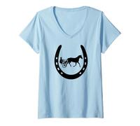 Women's Racing Harness Gift idea for Trotting Jockey Harness-Racing V-Neck T-Shirt