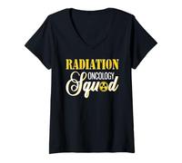 Women's Radiation Oncology Squad Funny Radiation Therapist V-Neck T-Shirt