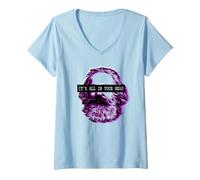 Women's Radical Leftist Marx Glitch V-Neck T-Shirt