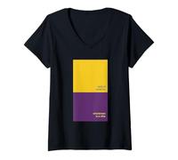 Womens Radical Visibility Intersex Color Paint Swatch V-Neck T-Shirt
