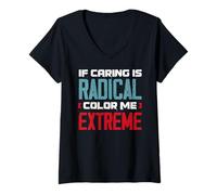Women's Radicalized By Basic Decency Social Justice V-Neck T-Shirt