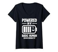 Women's Radicalized By Basic Decency Social Justice V-Neck T-Shirt
