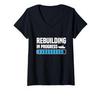 Womens Radio Controlled Boat RC Model Rebuilding RC Captain V-Neck T-Shirt