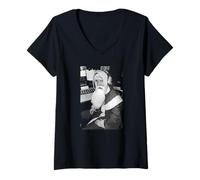 Womens Radio One DJ Noel Edmonds As Santa Deal Or No Deal Christmas V-Neck T-Shirt
