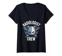 Womens Radiologist Crew Pun Radiology Technician Radiologist tech V-Neck T-Shirt