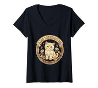 Women's Rage consumes me cat V-Neck T-Shirt