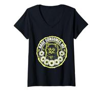 Women's Rage consumes me cat V-Neck T-Shirt
