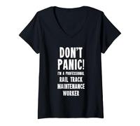 Women's Rail Track Maintenance Worker V-Neck T-Shirt