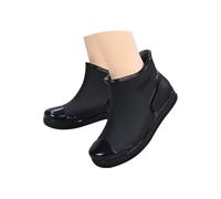 Womens Rain Boots, Ankle Wellies Women Short Wellies Short Wellington Boots Garden Black Wellies for Fishing Walk Mud Dogs Boot chelsea Ankle Boot Outdoor Work Wide Calf Chelsea Booties