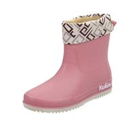Women's Rain Boots Fleece Lining Ankle Boot PVC Short Tube Wellies Ladies Waterproof Booties Colours Welly Boots Rainy Day Non Slip Shoes Lightweight Warm Slip-On Booties Garden Muck Walking Shoes