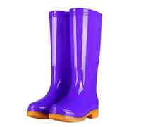 Women's Rain Boots High Shaft Rubber Shoes with Comfortable Sole Durable Lightweight Design for Daily Outdoor Use in Bad Weather Ideal for Everyday or Leisure 2026, purple, 5 UK