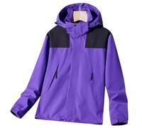 Women's Rain Jacket, Cycling Jacket, Women's Transition Jacket, Printed Raincoat with Hood, Outdoor Jacket, Sports Sweat Jacket, Windproof Functional Jacket, Waterproof Windbreaker, Leisure Wind