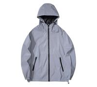 Womens Rain Jacket, Ladies Cycling Jackets Waterproof Reflective, Lightweight Windproof Rain Coats Fashion Hooded Raincoat With Pockets, Casual Versatile Softshell Jackets Night Glow