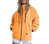 Women's Rain Jacket Lightweight Waterproof Raincoat Windbreaker Thin Packable Travel Bicycle Rain Jackets Wind Jacket Sports Jacket Women Suitable for Women Outdoors, Orange #1, M