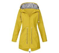 Women's Rain Jacket Waterproof Lightweight Jackets Solid Color Rain Coat Ladies Raincoats Hoody Windproof Hiking Outdoor Wear Windbreaker Waterproof Windproof Coat